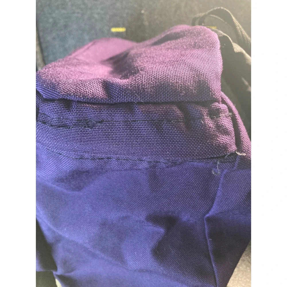Vintage Jansport Purple Canvas Day‎ Pack Backpack Front Pocket Made in USA